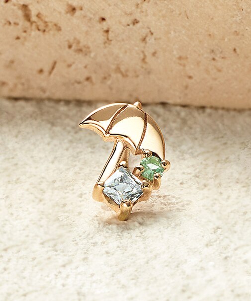 【 Solo Pierce】K10 ビーチパラソルハーフピアス