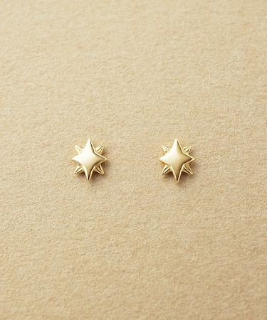 [ セカンドピアス]K18 シャインピアス( YG)