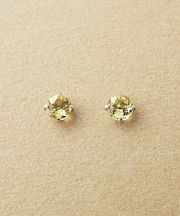[ セカンドピアス]Pt イエローベリルピアス