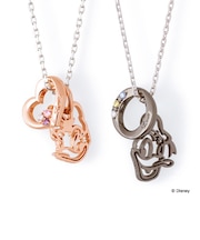 【Disney限定ジュエリーBOXでお届け】ディズニー ドナルド&デイジー / シルバー ペア ネックレス