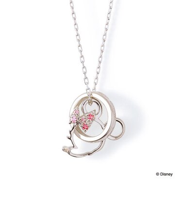 【Disney限定ジュエリーBOXでお届け】ディズニー ミッキー&ミニー / シルバー ペア ネックレス(レディス単品)