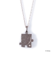 【Disney限定ジュエリーBOXでお届け】ディズニー ミッキー&ミニー / シルバー ペア ネックレス(メンズ単品)