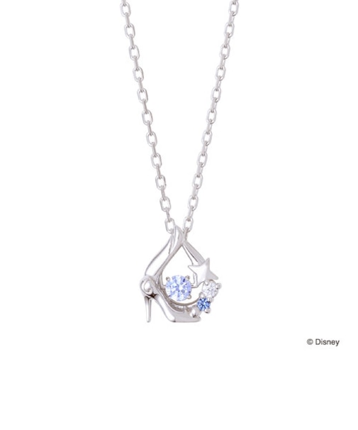 【プリンセスメッセージカード&BOX付き】ディズニープリンセス シンデレラ / シルバー ネックレス