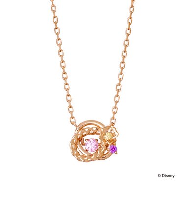 【プリンセスメッセージカード&BOX付き】ディズニープリンセス ラプンツェル / シルバー ネックレス
