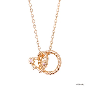 【プリンセスメッセージカード&BOX付き】ディズニープリンセス ラプンツェル /シルバー ペア ネックレス(レディース単品)
