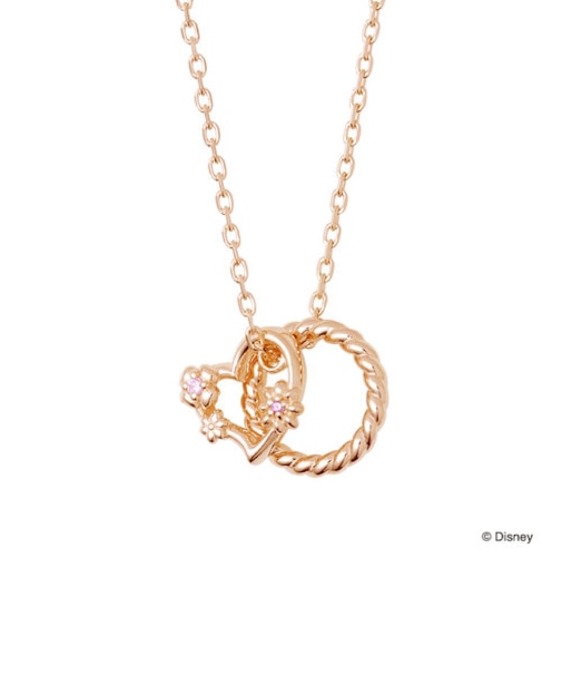【プリンセスメッセージカード&BOX付き】ディズニープリンセス ラプンツェル /シルバー ペア ネックレス(レディース単品)