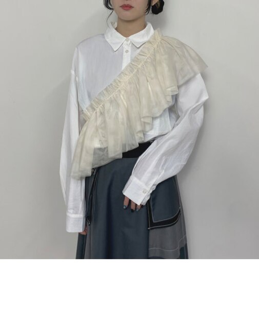 WEB限定チュールマルチウェイブラウス