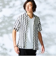 【WEB限定】ラッセルジャガード半袖シャツ