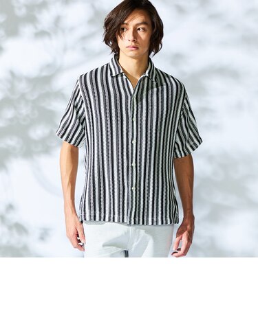 【WEB限定】ラッセルジャガード半袖シャツ