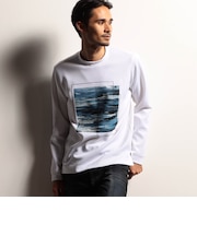 【RIELABO】グラフィックプリントクルーネック長袖Ｔシャツ