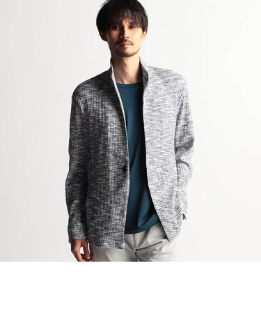 メランジワッフルカットジャケット