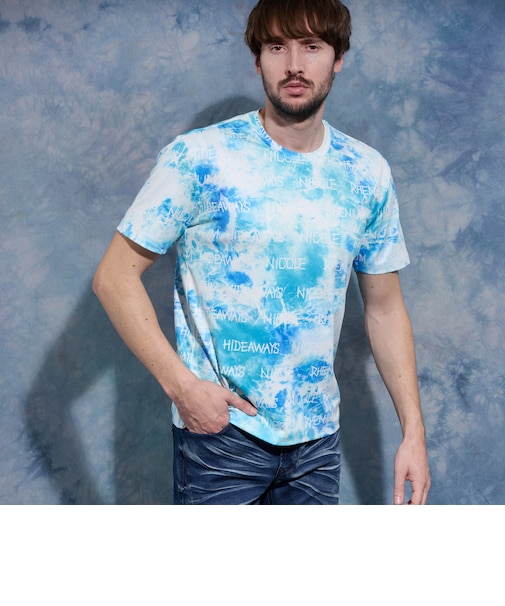 【WEB限定】ムラ柄ロゴプリント半袖Tシャツ