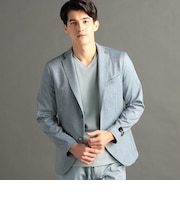 DELEGANT メランジプリントジャージ セットアップジャケット