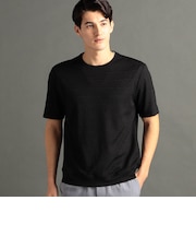 グラフィックジャカード クルーネックニットTシャツ
