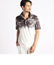 【25年モデル EC限定再販売】【NICOLE SPORTS】ムラ柄スキッパーポロシャツ