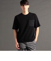 ワッシャーストレッチ クルーネックTシャツ