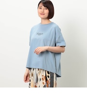刺繍ロゴサイドパイピング半袖Tシャツ