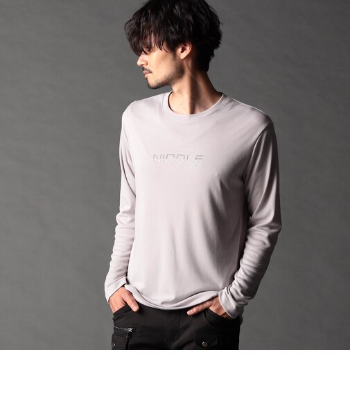 ロゴ刺繍長袖Tシャツ