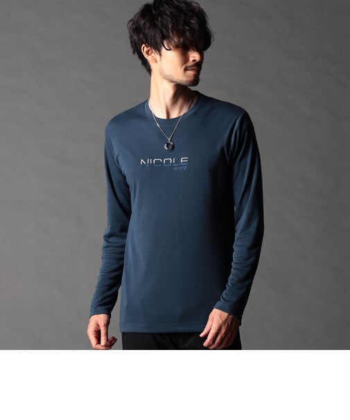 ロゴ刺繍長袖Tシャツ