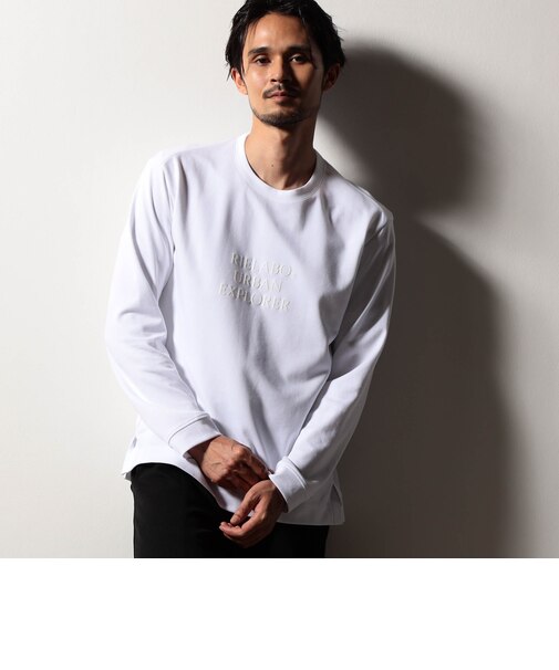 【RIELABO】ジェルロゴプリント クルーネックTシャツ