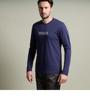 シルケットクルーネック長袖Tシャツ