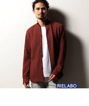 【RIELABO】バークジャカードスタンドカラーシャツ