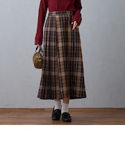チェックプリーツセットスカート