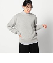 前後2WAY コットンカシミヤ ロゴニット