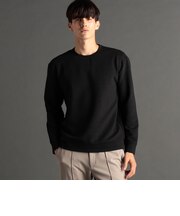 メランジボーダージャカード クルーネックプルオーバー