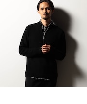 【RIELABO】ハーフジッププルオーバーニット