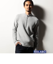 【RIELABO】ハーフジッププルオーバーニット