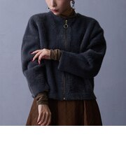 シャギーZIPカーディガン