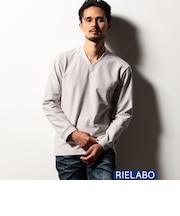 【RIELABO】ジャカードハイテンション Vネックプルオーバー