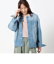 【BROOKLYN OVERALL】ノーカラーデニムジャケット