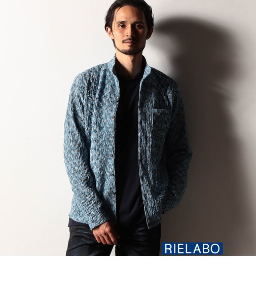 【RIELABO】カラフルプリーツジャカードシャツ