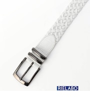 【RIELABO】エンボスイタリアンレザー メッシュベルト