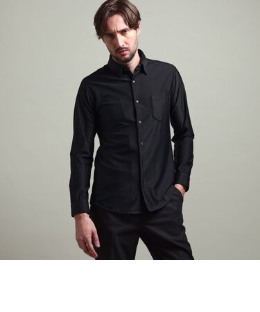 【HIDEAWAYS BLACK】シアーマイクロチェックレギュラーカラーシャツ