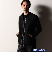 【RIELABO】グリッターブロックチェック ドライバーズニット