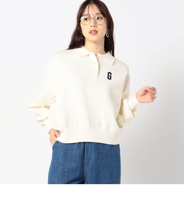 Gロゴ スエットライク ポロニット
