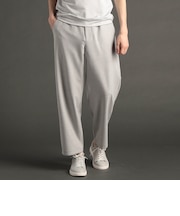 メランジストレッチ ワイドトラックパンツ