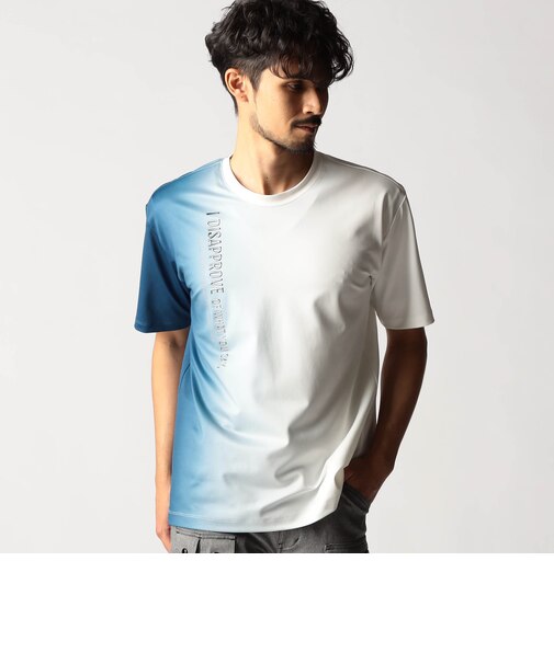 グラデーションストレッチポンチロゴTシャツ