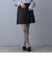 アシメプリーツミニスカート