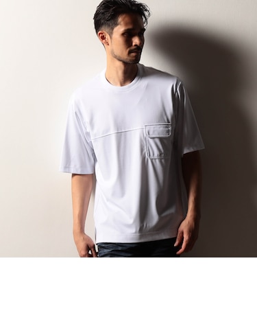 【RIELABO】シルク混ストレッチスムースTシャツ