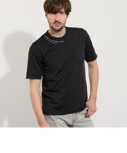 メタルジェルプリントポケット付き半袖Tシャツ
