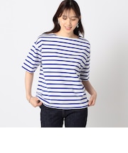 日本製デラヴェ天竺 半袖Tシャツ ボーダー/シーズンカラー