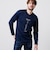 ストレッチポンチジェルプリントＶネック長袖Tシャツ