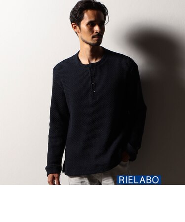 【RIELABO】ヘンリーネックカットソー(日本製)