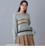 【BEVERLY HILLS POLO CLUB】スキッパーニット