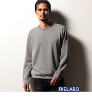 【RIELABO】ストライプポンチクルーネックプルオーバー