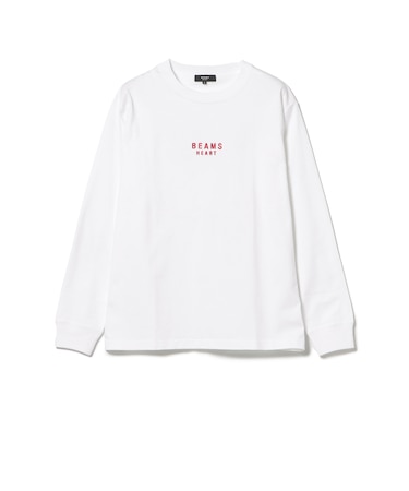 BEAMS HEART ロゴ 刺繍 ロングスリーブ Tシャツ